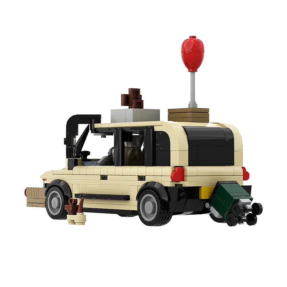 Gobricks moc cidade corrida de estrada rovered james estilo antigo modificado captador bloco de construção caminhão tijolo brinquedos para menino presente aniversário