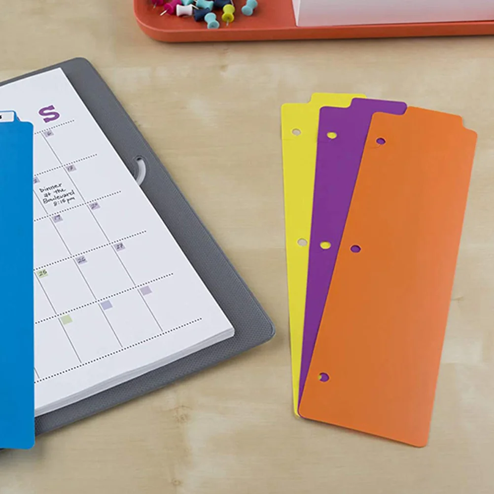 

10 Pcs Colored Page Markers Binder Dividers Notebook Tabs Detachable Plastic Classified Documents Study Office Supplies Student