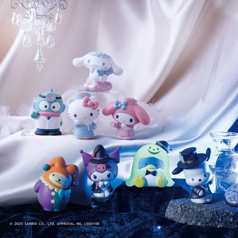 

8 шт./компл., натуральная Bandai Sanrio, хороший друг 04, игра на Хэллоуин Kuromi My Melody Cinnamoroll, аниме, экшн-фигурка, модель, игрушки, подарок