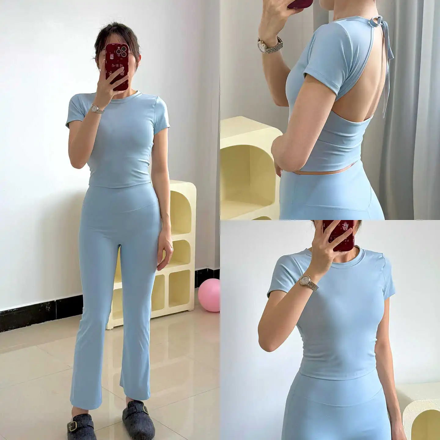 Haut de sport sexy, respirant, dos élégant, coupe ajustée, pour Pilates et course à pied, avec coussinets de poitrine, séchage rapide, tenue de fitness et yoga pour femme