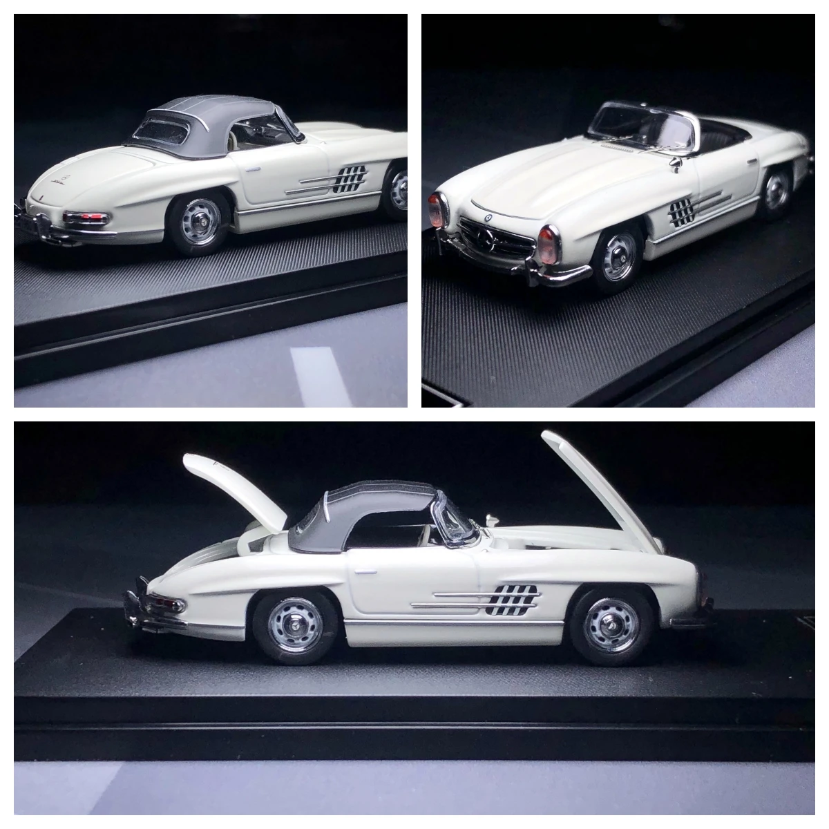 

Модель автомобиля GFCC 1:64 Мб, 300 SL Roadster, белая, мягкая, литой под давлением, коллекция, ограниченный выпуск, хобби-игрушки