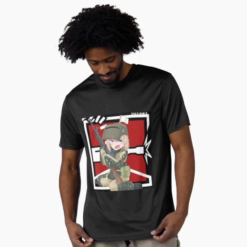 

Loli Tacnka Youjo Senki The Evil Tanya Degurechaff Gift t shirt Anime girls Graphic Tee 100% cotton Y2K clothes Large size Tops