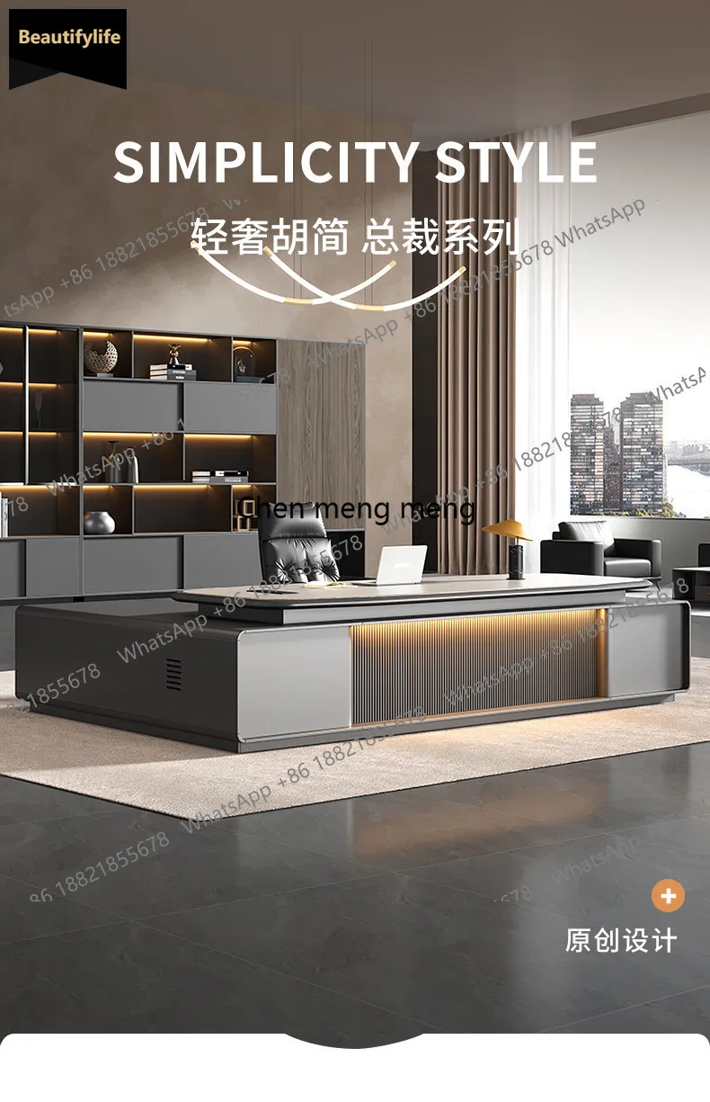 

Компьютерный офисный стол B567 для геймеров и секретарей, роскошный дизайн, L-образный, большой, с креслом, книжной полкой, мебель для руководителя