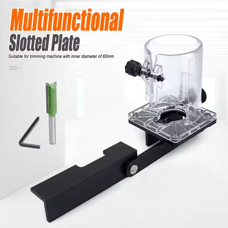 

AT63-Trimming Machine For 65Mm 2 In 1 Slotted Bracket Invisibility Fasteners Wardrobe Cupboard Panel Punch Locator Aluminum