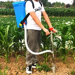 Agricultural Fertilizer Spreader Beans Planter with Backpack Bag Manual Granular Fertilizer Applicator for Farm Corn Cane Plants