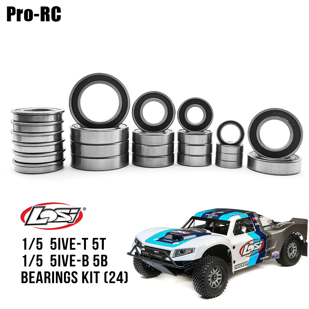 24Pcs Losi 1/5 5IVE-T 5T 5IVE-B 5B Complete Bearings Kit Rc Car Part