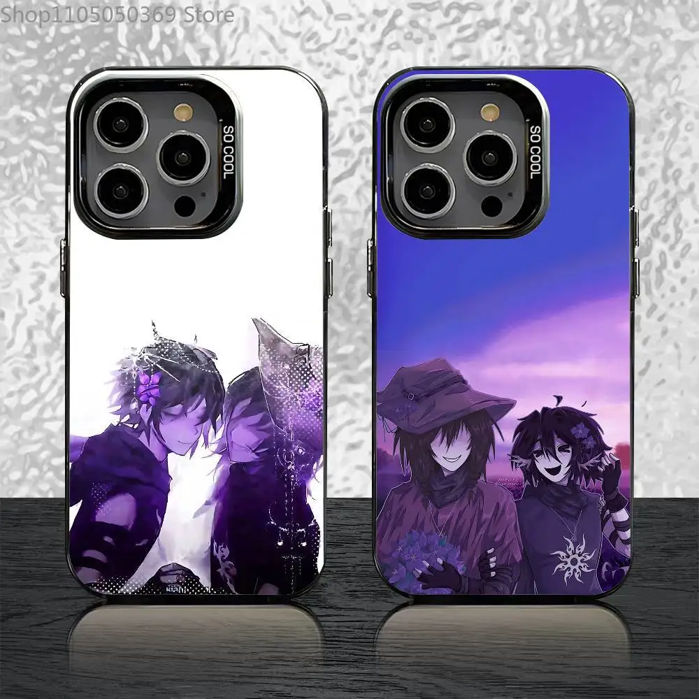 

Azure x Two Time Fanart Phone Case For iPhone 17,16,15,14,13,12,11,Pro,Max,Plus,Mini,Air,SE4 Black Matte Shockproof Cover