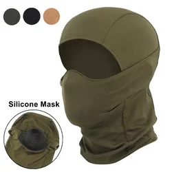 Maschera tattica passamontagna da esterno cappuccio in Silicone mezza faccia copricapo antivento softair caccia CS gioco protezione solare Cap