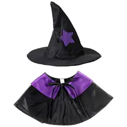 Dog And Cat Witch Costume Creative Pet Halloween Costume Cape & Wizard Hat For Small Dogs Cats Outfits Dog Witch Costume