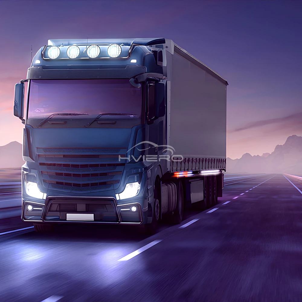 2X Truck Side Lights Long Strip IP65 Waterproof Ultra thin Flash 12LED Strobe Signal Warning 12-24V white red blue Retrofitting
