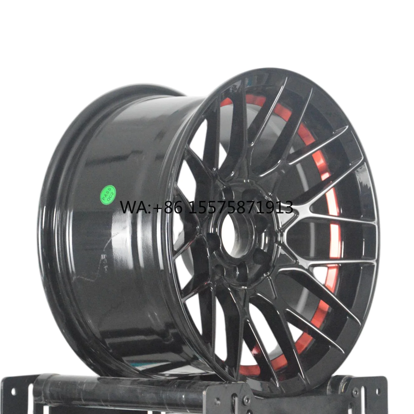 

For Direct Price 10000T Forged 6061-T6 Slender Radial Wheels Gloss Black Red Contrast for Performance Sport Car Rims
