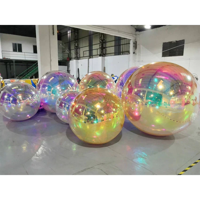 Funworldsport High-quality PVC Customized Applicable To Party Christmas Mirror Ball Inflatable Christmas Balloon Decoration