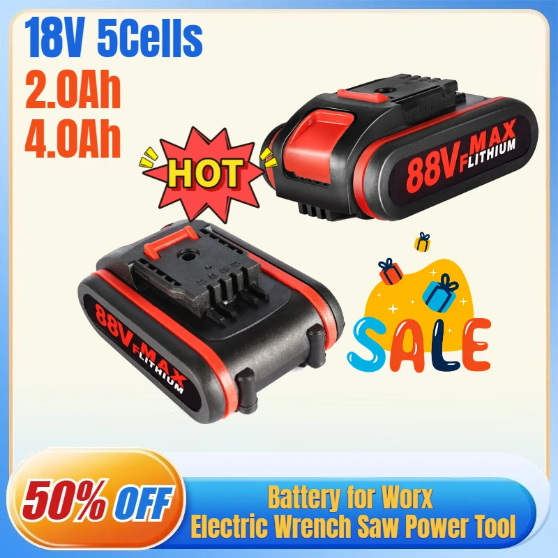 

88VF High Quality Rechargeable Lithium Ion Battery Replace 36VF 48VF Replace Battery for Worx Electric Wrench Saw Power Tool
