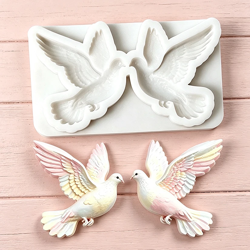 Dove Silikon-Zuckergussform Schokoladen-Cupcake-Backform Fondant-Kuchen-Dekorationswerkzeuge
