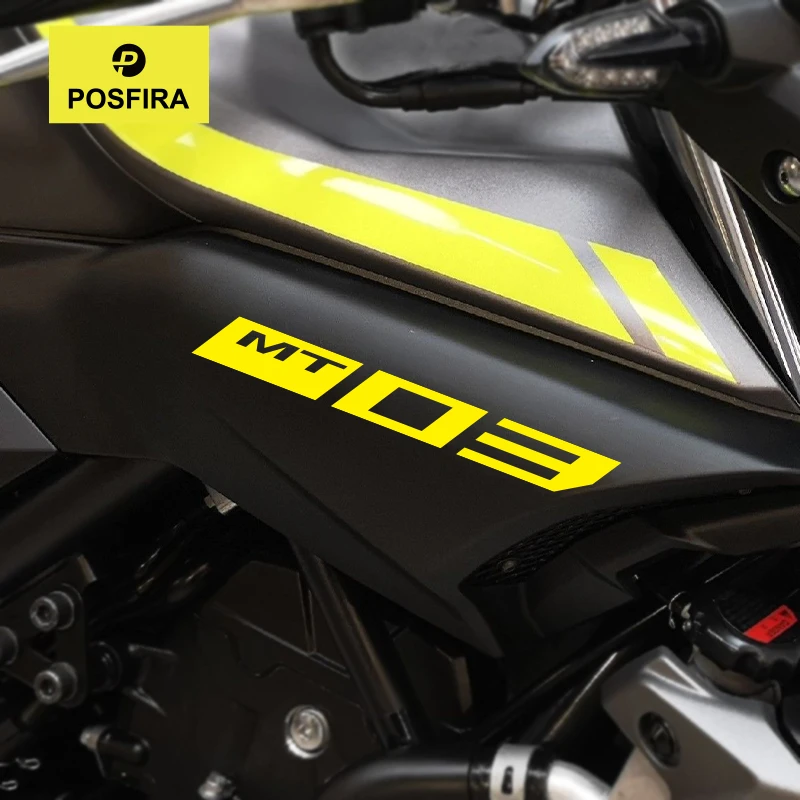 

POSFIRA Motorcycle Air Intake Stickers Vinyl Decals for Yamaha MT03 MT 03 2018 2019 MT-03 Motorbike Fairing Sticker Accessories