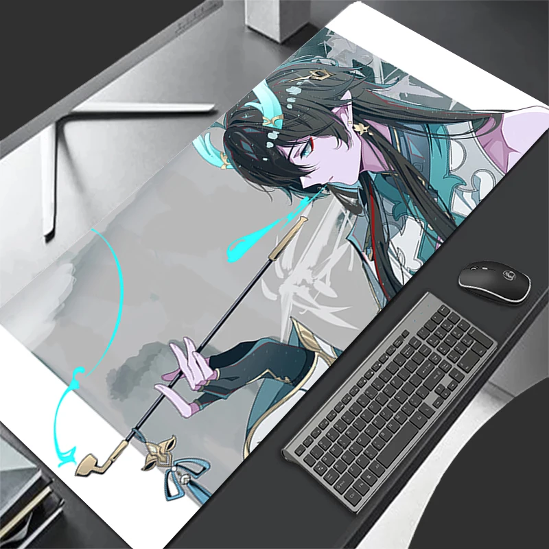 Mousepad Computer Gaming Accessories Keyboard Pad Office Rubber Mouse Pad Decoracion H-honkai Star Rail Dan Heng Desk Mouse Mat