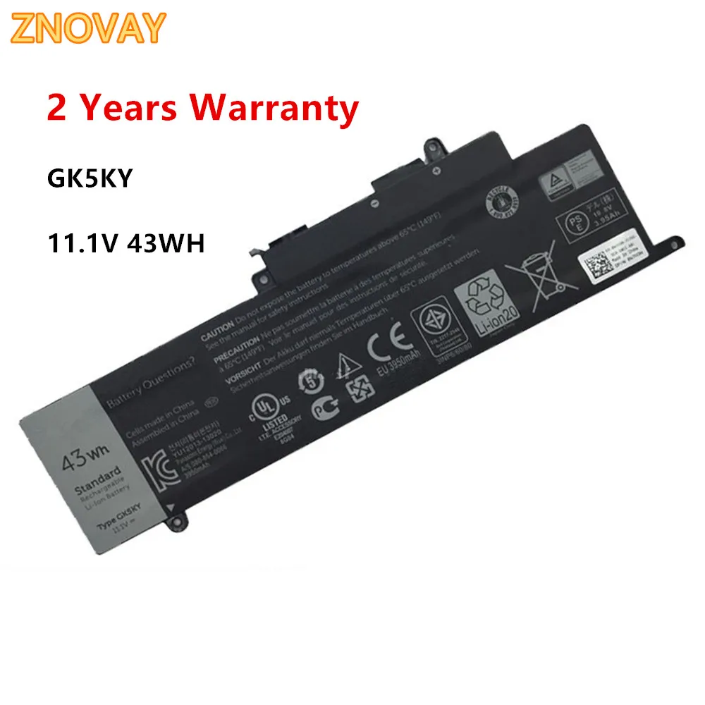 

ZNOVAY 11.1V 43WH GK5KY Notebook Battery For DELL Inspiron 11" 3147 3148 13" 7000 Series 7347 7348 7352 04K8YH