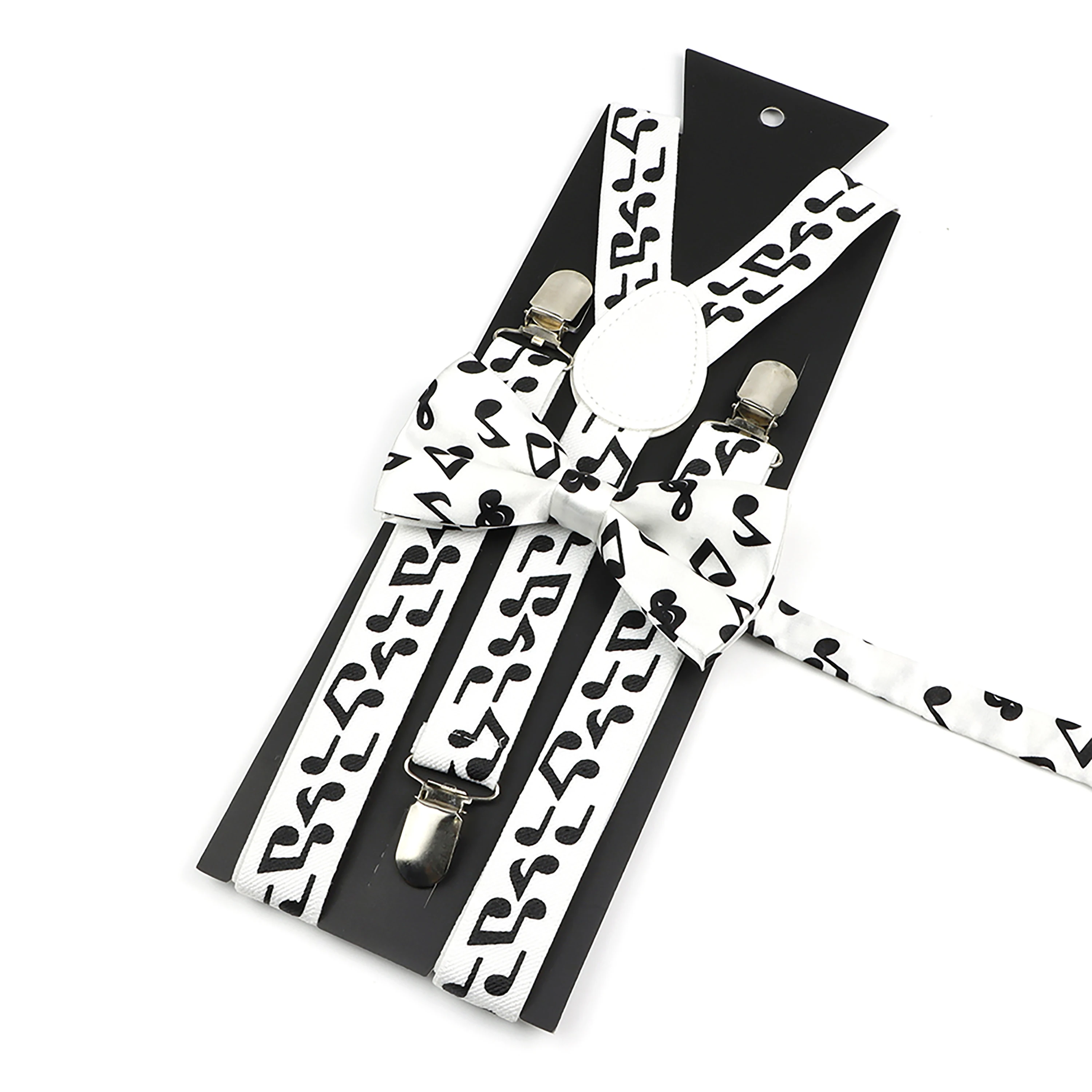 Черно-белый комплект с галстуком-бабочкой на подтяжках для мужчин, женщин, девочек и мальчиков, регулируемые эластичные подтяжки с Y-образной спинкой, праздничные аксессуары, подарок