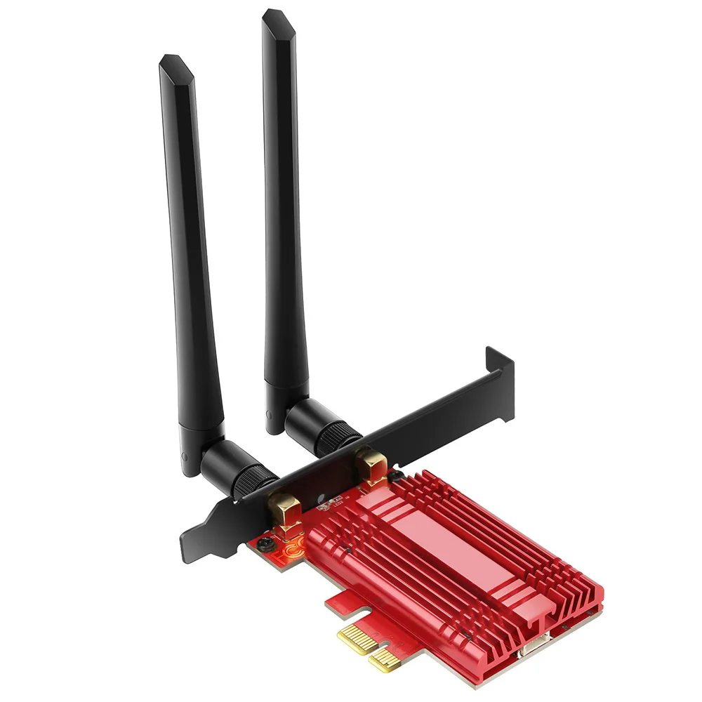 WiFi 6E AX3000Mbps PCIe karta WiFi na PC z Bluetooth 5.2 802.11AX tri-band (2.4/5/6Ghz) bezprzewodowa karta Wi-Fi 6 z MU-MIMO