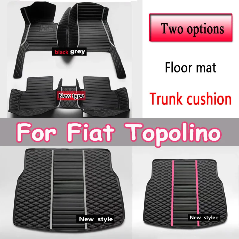 Car Floor Mats For Fiat Topolino 500 2012 2011 Auto Interiors Accessories Styling Custom Foot Rugs Products Replacement Parts