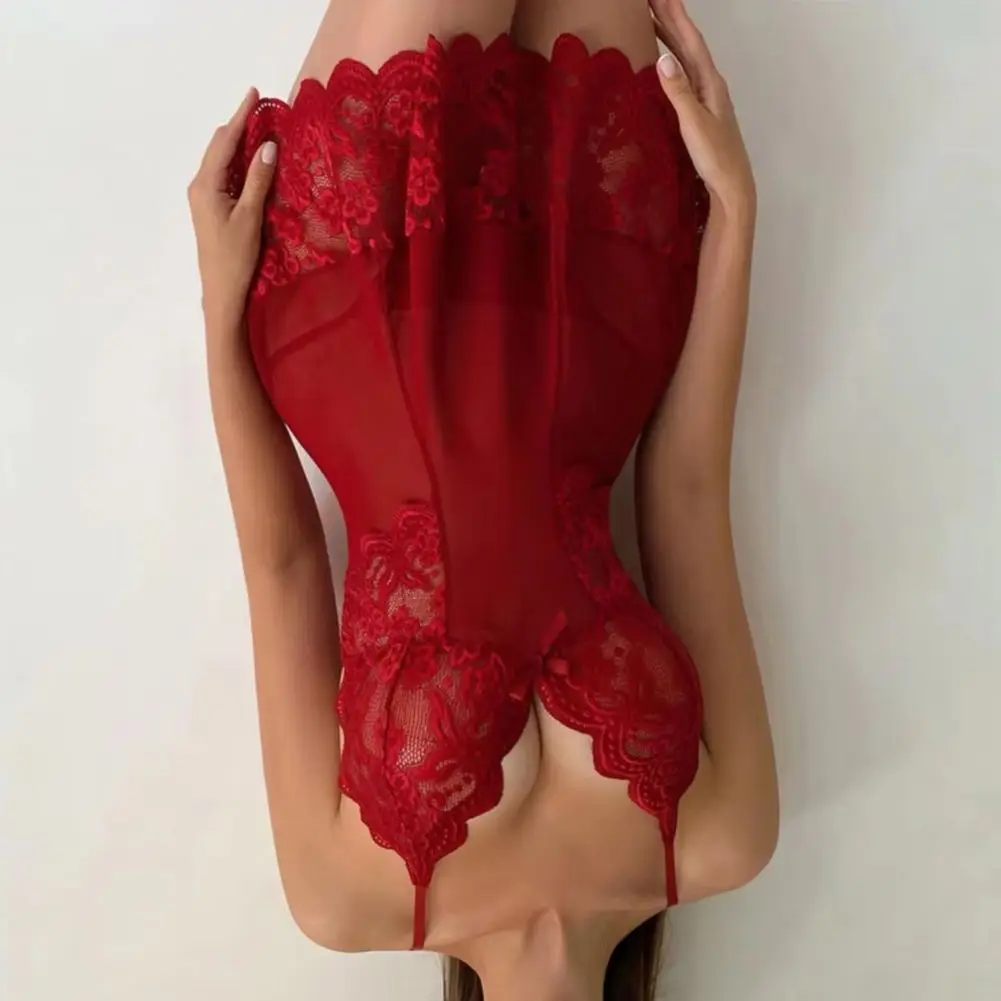 

2025 Lace Nightdress Set Lace Trim Nightgown Elegant Floral Embroidery Nightdress Set with V Neck G-string 2 Piece Women's Set f