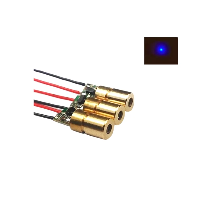 

3pc Mini Dot Pure Blue Laser Diode Module 450nm 5mw w/ Driver-in 2.3V-5V 6x10mm