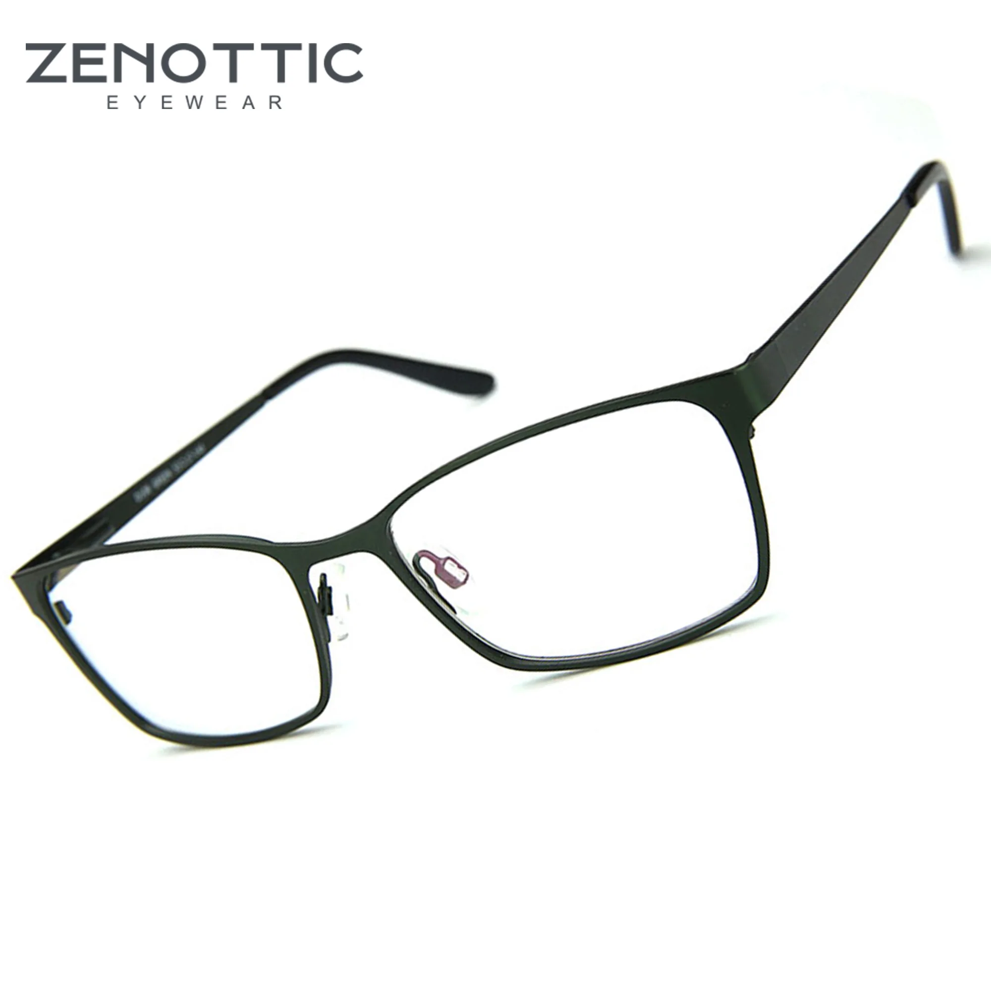 

ZENOTTIC Metal Full Rim Glasses Men Rectangle Anti-Radiatio Optical Spectacles Luxury Brand Designer Myopia Eyeglasses Frames