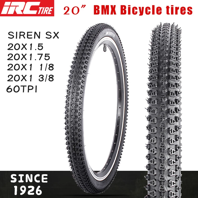 

IRC SIREN SX 20-дюймовая шина со стальной проволокой 20*1,5 20*1,75 20*1-1/8 60TPI BMX 406/451 Маленькое колесо Складные велосипедные шины