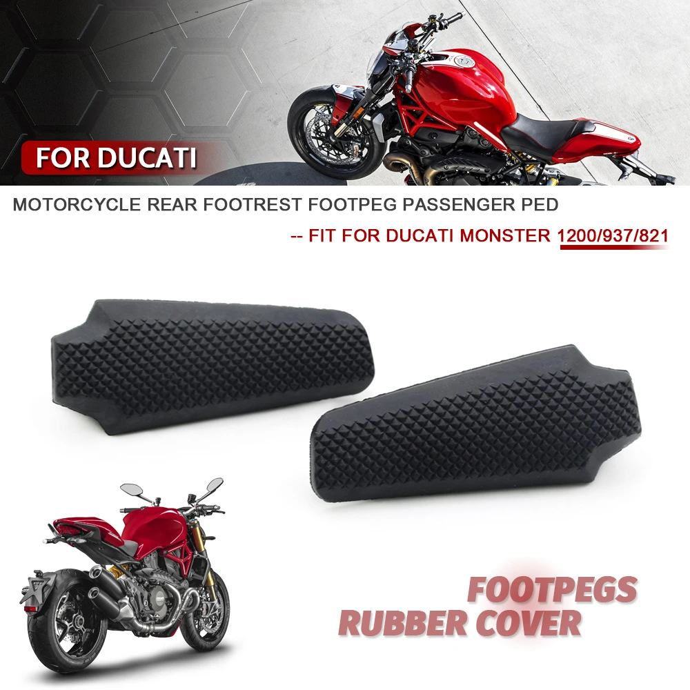 

Rear Footrest Foot Pegs Pedals For DUCATI Monster 1200 821 937 Footpegs Pedals With Rubber Cover Motorcycle Accessories