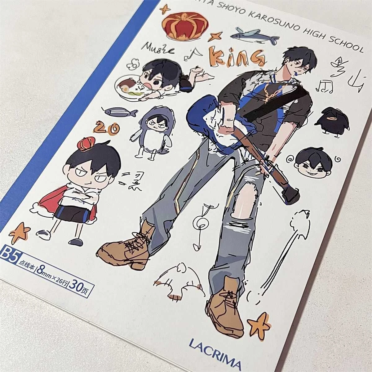 Exercise Book Haikyuu!! Shoyo Hinata Tobio Kageyama Oikawa Tooru Sugawara Koushi Cosplay NotebookStudent Journal Ledger Workbook