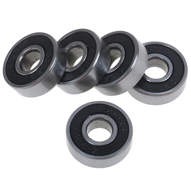 

5Pcs Black ABEC-7 608RS Skateboard Roller Sealed Ball Bearings 8x22x7mm