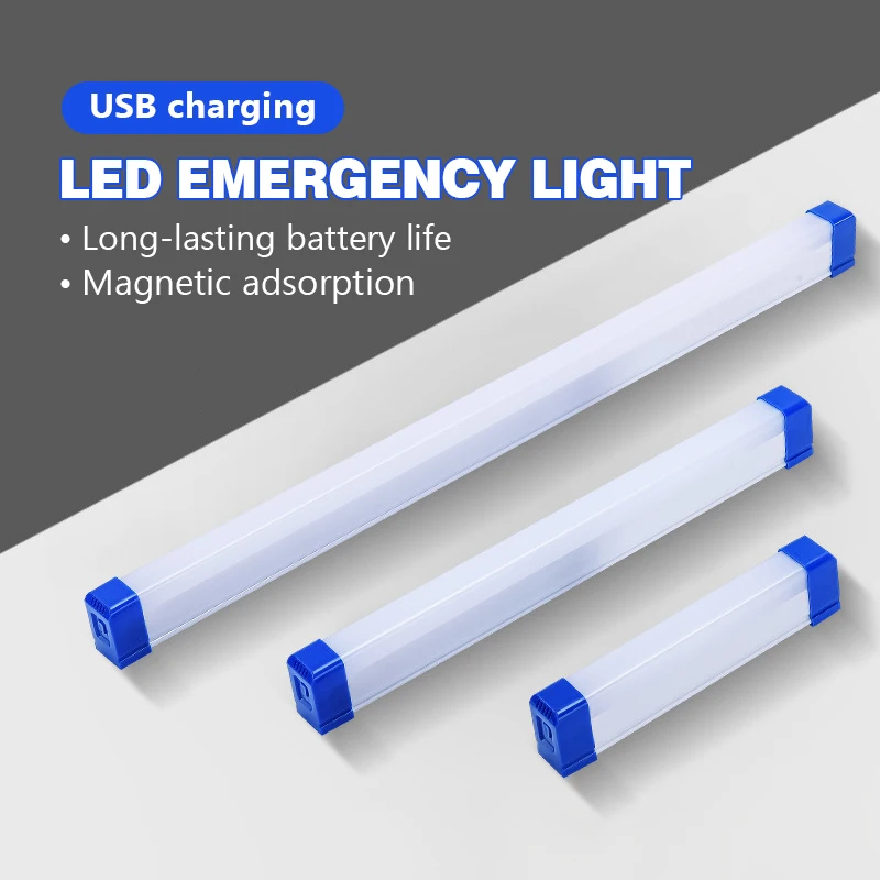 

USB 5V Emergency Light LED Rechargeable Lamp Tube Camping Magnetic Portable Lightinging Night Market Outdoor Vehicle Hard Strip