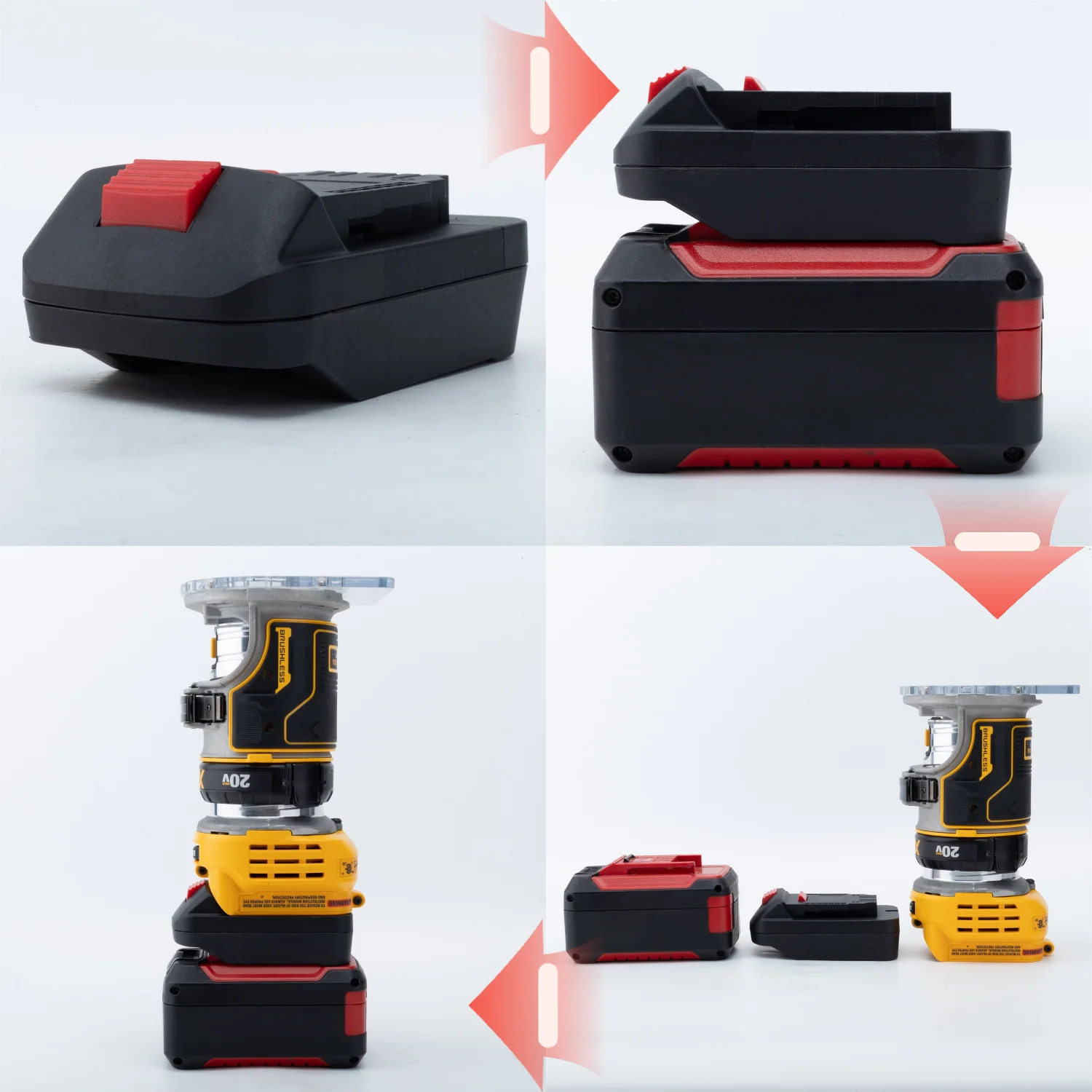 Battery Adapter/Converter for Ozito PXC 18V Lithium-ion Battery TO DeWalt 18V 20V Cordless Drill Impact Wrench(Only Adapter)