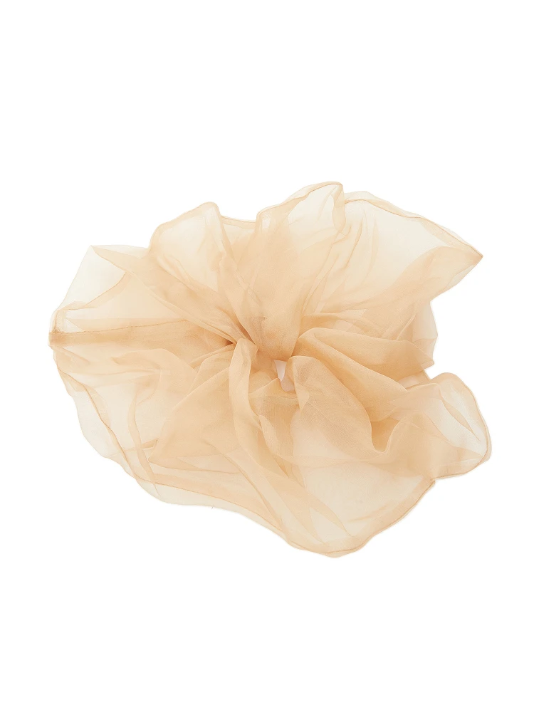 シルクマルベリーワームヘアタイパターンヘアアクセサリー本物のシルクヘアバンドお団子ヘアタイヘアオーナメント