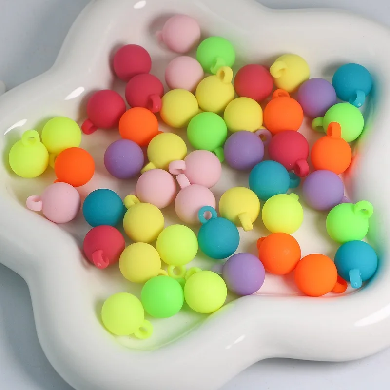 Rubber Luminous Glowing Beads For Jewelry Making Macaron Pendant Bracelet Necklace Phone Chain Hair Accessories DIY Decorations