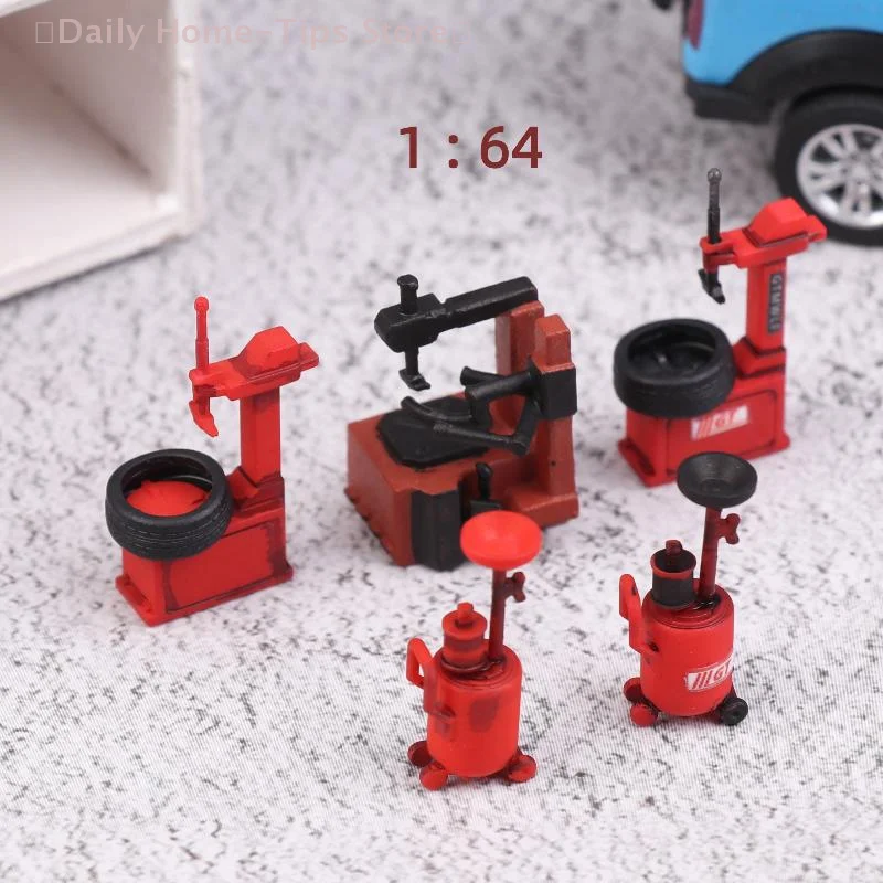 1:64 محاكاة النفط جامع مصغرة الإطارات المنتقى نموذج ورشة إصلاح المشهد الدعامة نموذج ملحق وقوف السيارات الكثير مدينة لتقوم بها بنفسك نموذج #1