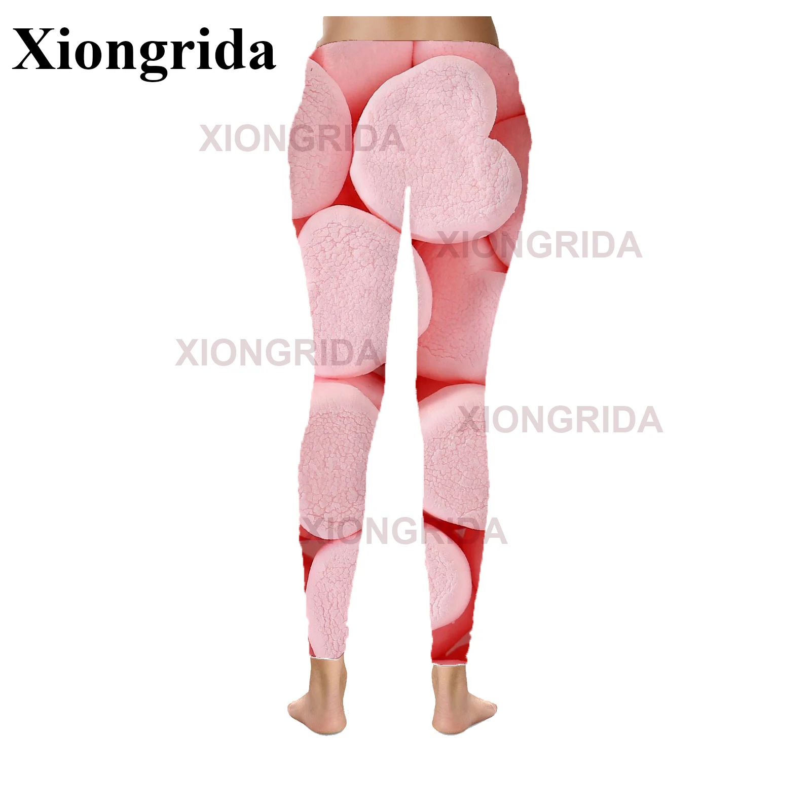 Leggings con estampado de caramelo para mujer, pantalones con estampado Digital 3D, mallas deportivas delgadas elásticas, parte inferior de Fitness, novedad