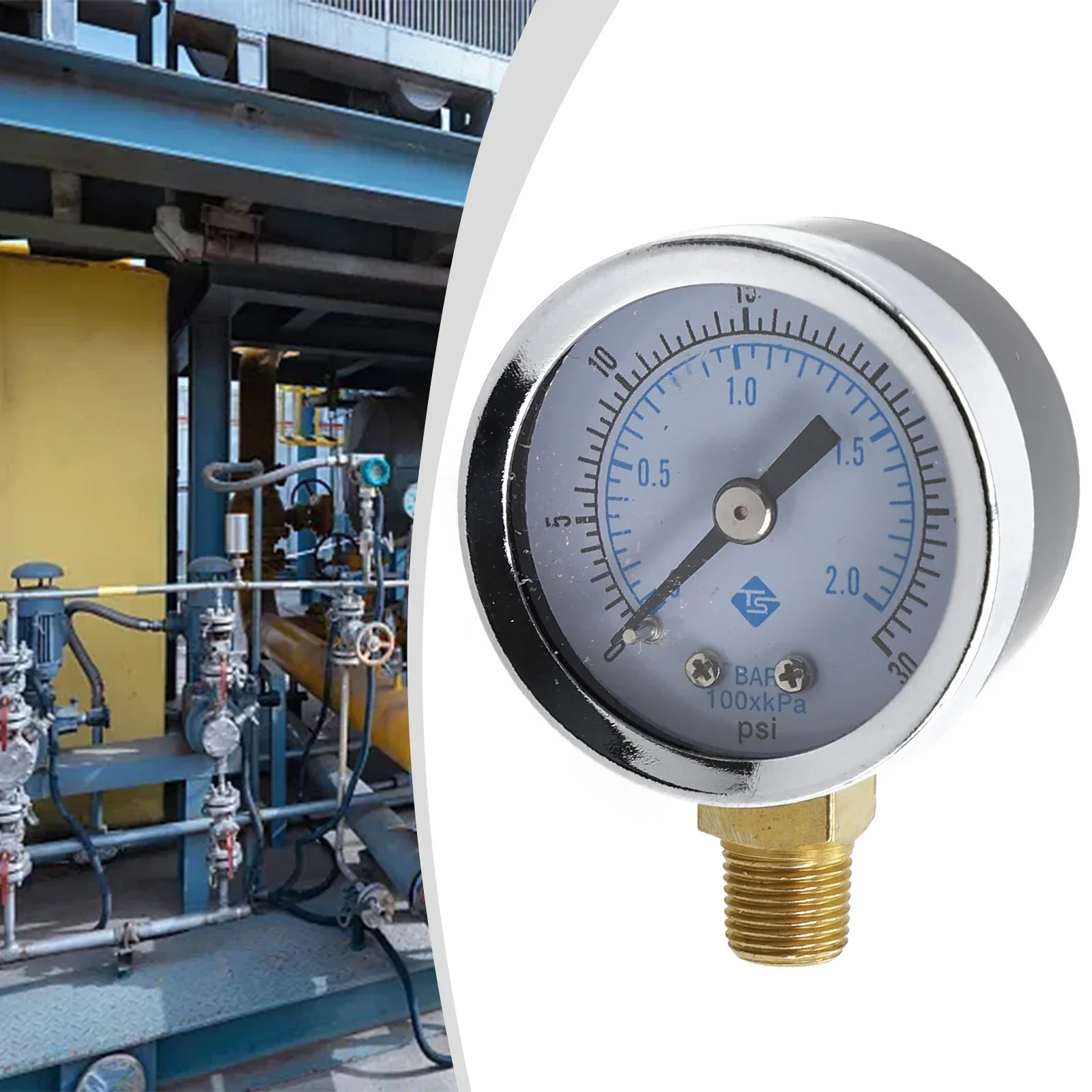 1pcs Compressor Instrument Model TS-Y50 40mm Thread For Fuel Air Oil Gas Water Oil Gas Measurement Lightweight Tool Parts