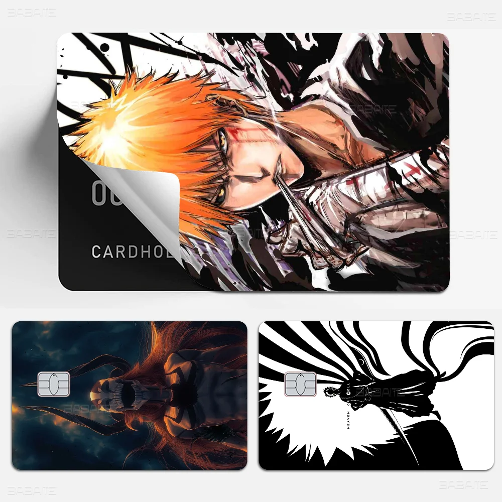 Japanese Anime Bleach Game Film Cover Sticker Case For Small Chip Credit Debit Card Front Side