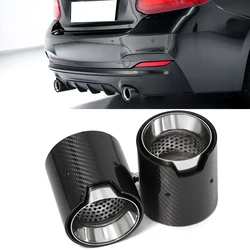 2pcs Car Exhaust Tip For BMW 2 Series F22 F23 M235i M240i F20 F21 M135i M140i F30 M335i M340i M Performance ID60mm Muffler Tip