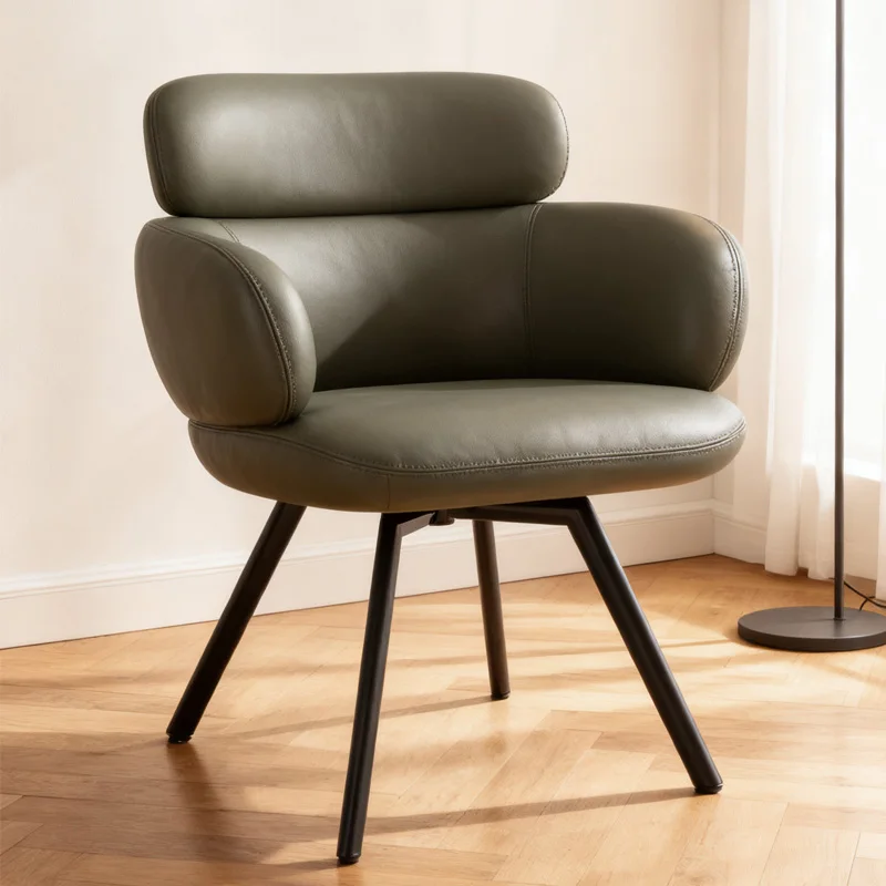 レザー素材の会議用チェア、高級な応接用ゲストチェア、VIP向けエグゼクティブオフィスミーティングチェア