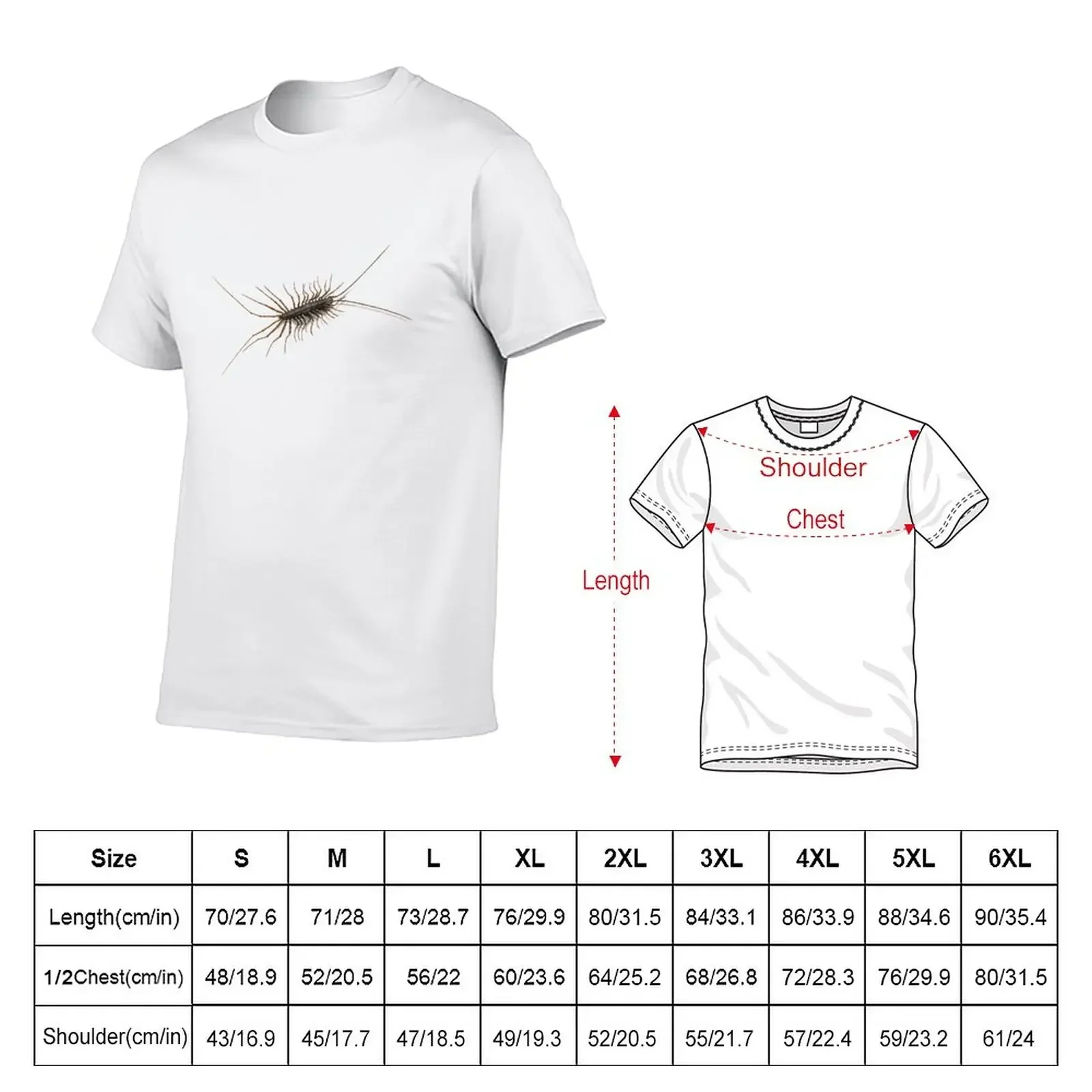 HUGE HOUSE CENTIPEDE. T-Shirt Blouse customizeds Short sleeve tee mens white t shirts