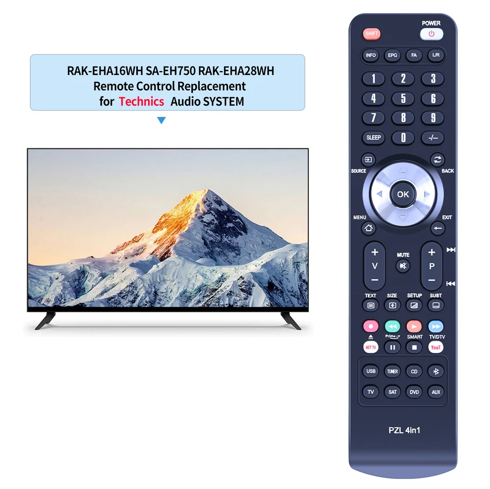 Remote control RAK-EHA16WH for Technics SA-EH750 RAK-EHA28WH