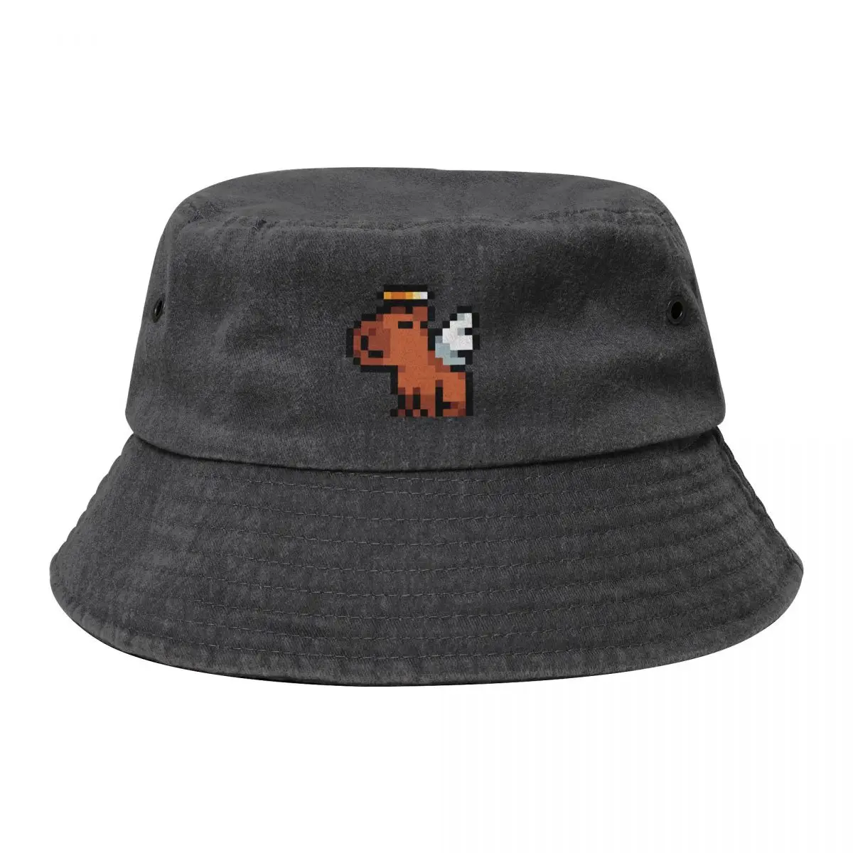 

Smol Pixel Capybara - Angel Bucket Hat fishing caps man Beach Bag designer cap winter hats for men Boy Child Women's