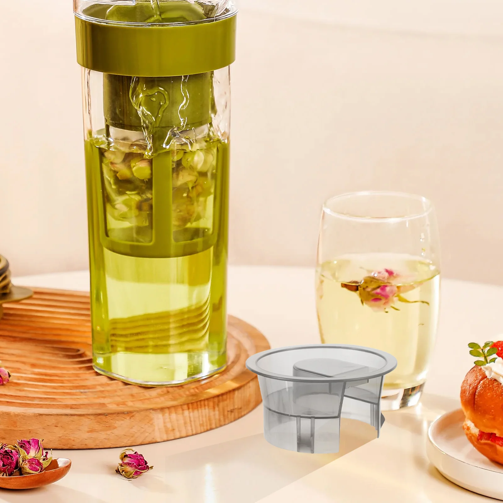 

2Pcs Cold Water Pitcher Lids Plastic Clear Leakproof Cover Universal Tea Water Glass Pitcher Cup Covers for Hot Drinks