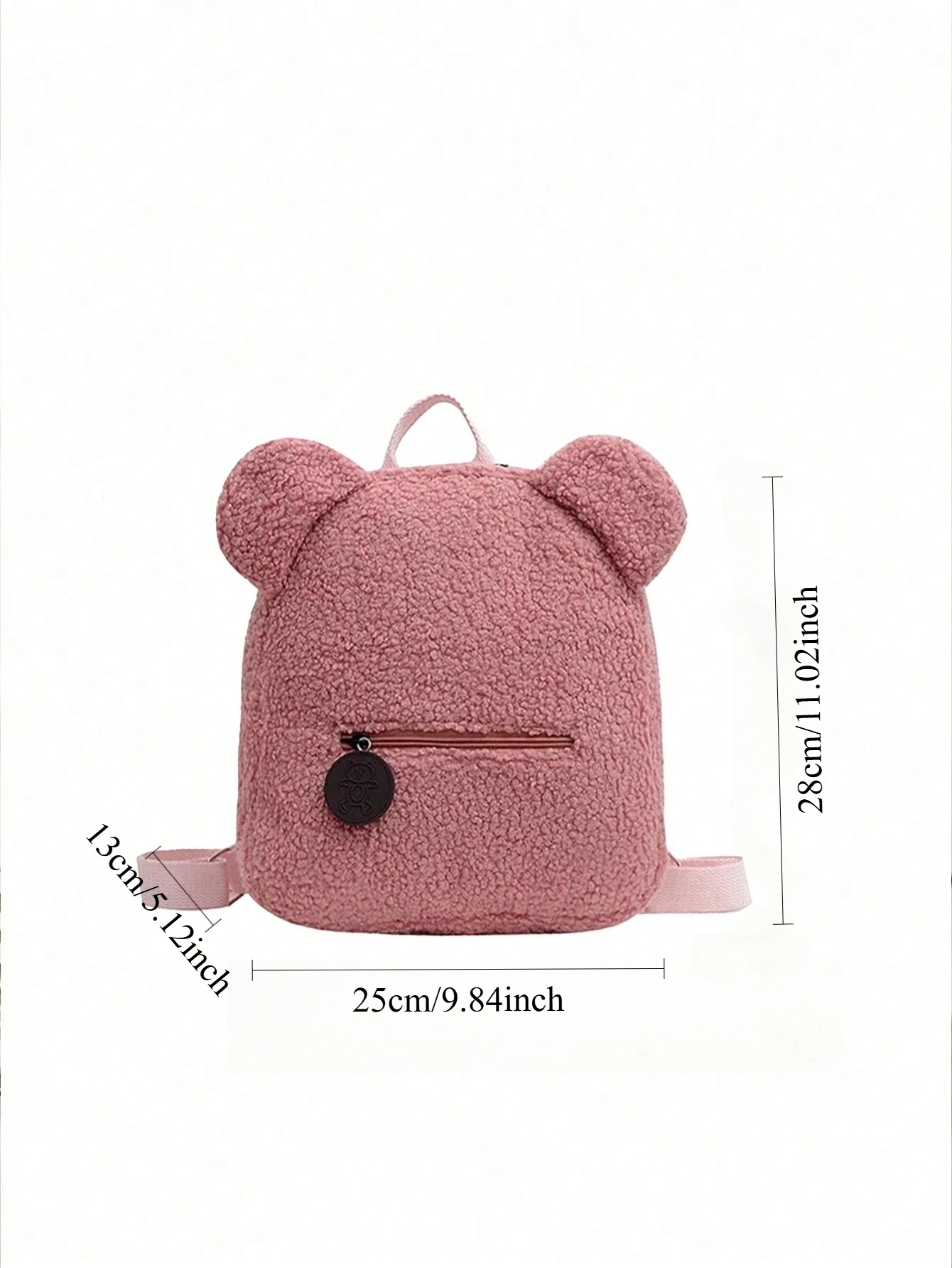 Cute Customized Embroidered Name Plush Bear Backpack Fluffy Sherpa Mini School Bag for DIY Girls Kids Children Travel Gift Bag view 4