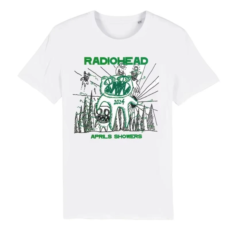 

Radiohead Rock Punk Американская ретро винтажная мужская свободная футболка с короткими рукавами High Street