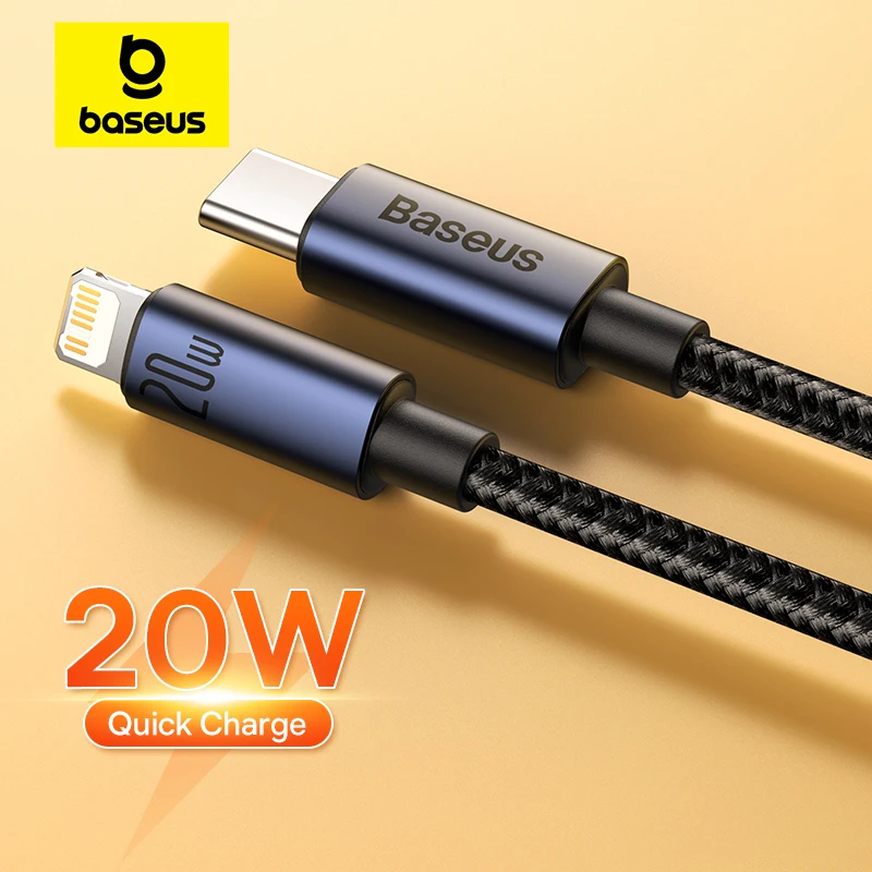 Baseus PD USB C Cable For iPhone 13 12 11 pro max Fast Charging Cable For iPhone USB Type C Cable For Xiaomi Samsung