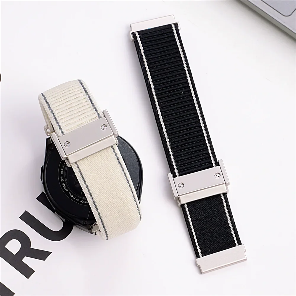2pcs Bands for Amazfit T-Rex 3 Pro 48mm One Metal Strap and One Nylon Strap view 3