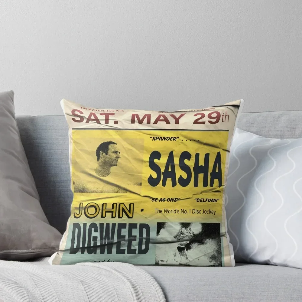 Sasha and John Digweed Twilo Retro Poster Throw Pillow Custom Cushion Photo Christmas Covers pillow